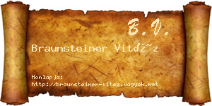 Braunsteiner Vitéz névjegykártya